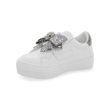 Mini Laney Bow Sneaker - Little Kid White