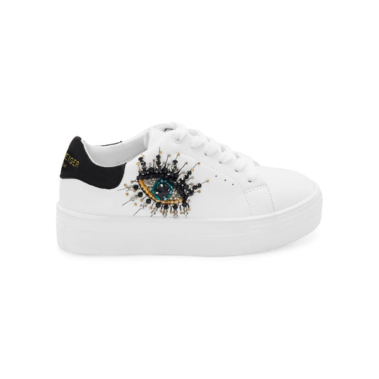 Mini Laney Eye Sneaker - Big Kid White