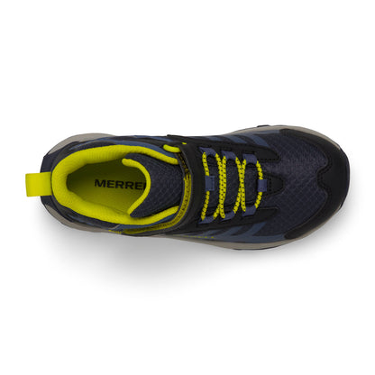 Moab Speed 2 Mid A/C Waterproof Hiker - Big Kid Navy/Hi Viz