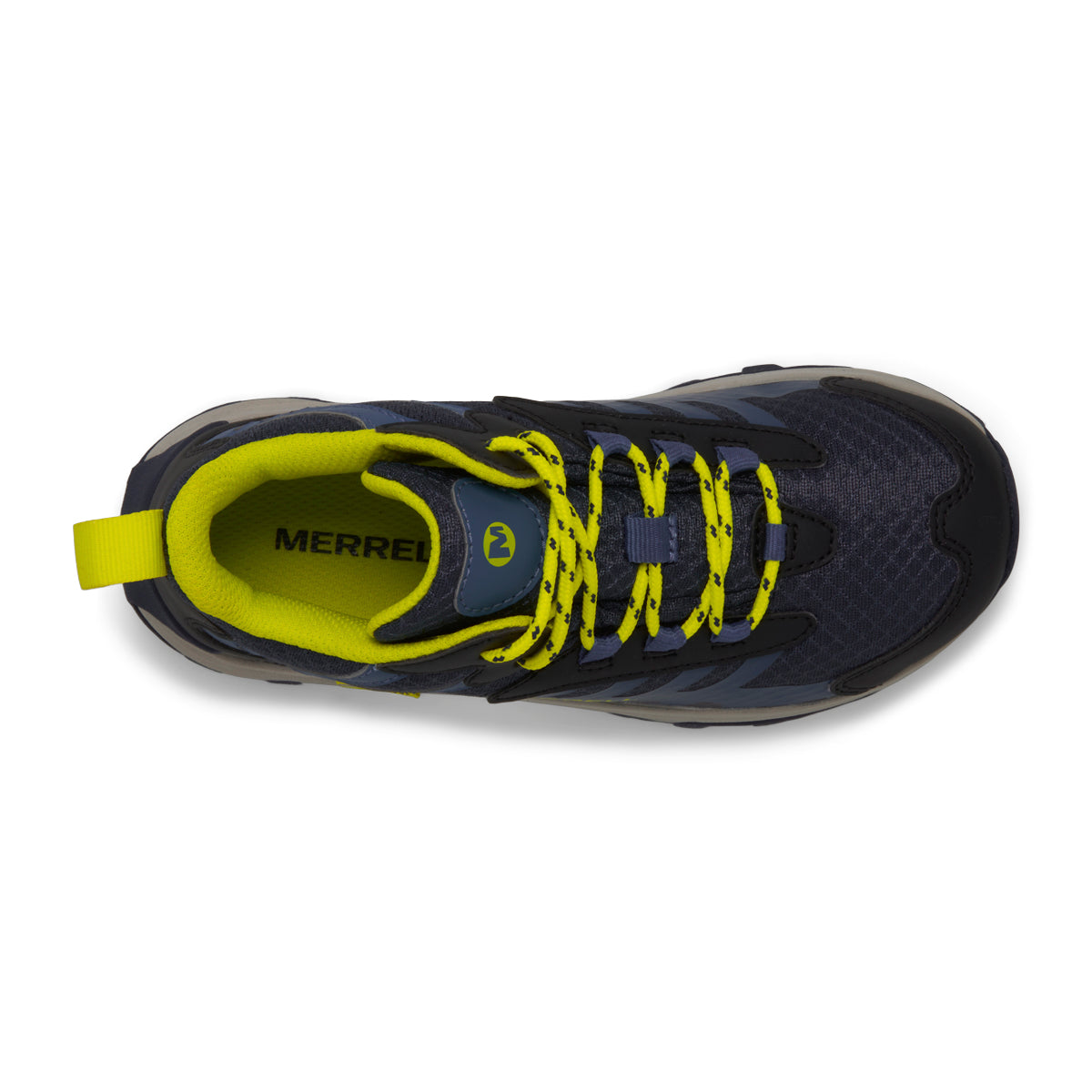 Moab Speed 2 Mid Waterproof Hiker - Big Kid Navy/Hi Viz