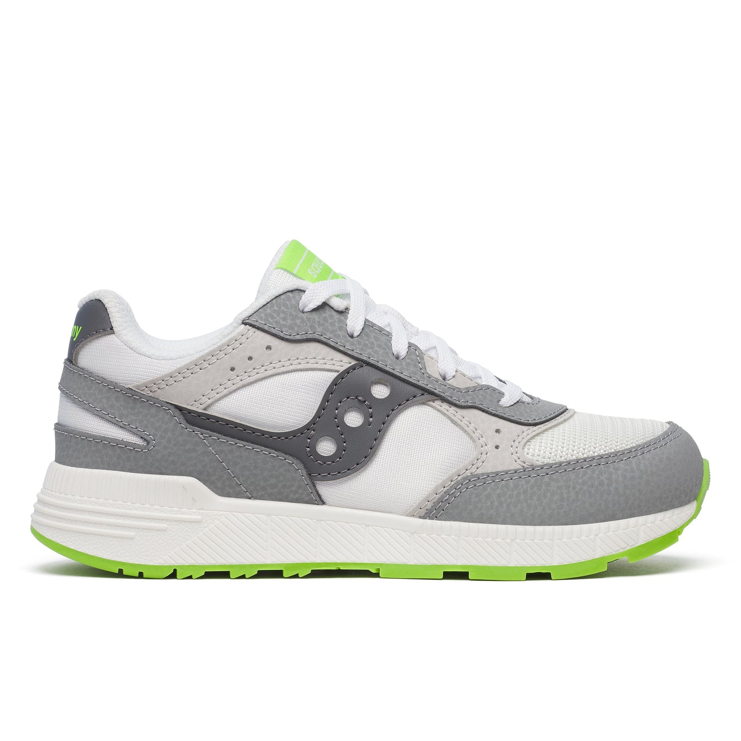 Eclipse KDZ Sneaker - Big Kid White/Grey/Lime