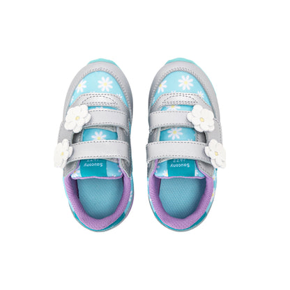 Jazz Hook & Loop Sneaker - Big Kid Silver/Teal