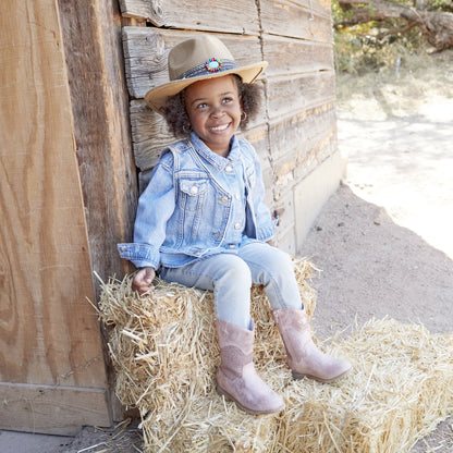 Wynona Western Boot - Big Kid Blush